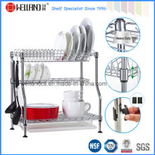 Patented Adjustable Chrome Metal Kitchen Dish Drying Rack, Plate Rack